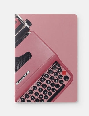 Olivetti Pink Small Sewn Lined Notebook by Pdipigna