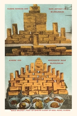 Vintage Journal Gold Bricks, 1906, Nome, Alaska by Found Image Press