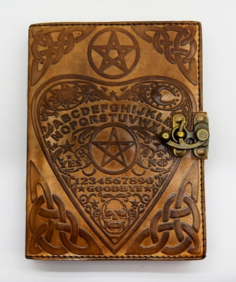 Ouija/Spirit Board Planchette Leather Journal by Fantasy Gifts
