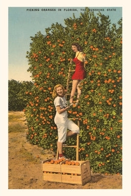 Vintage Journal Women Picking Oranges, Florida by Found Image Press