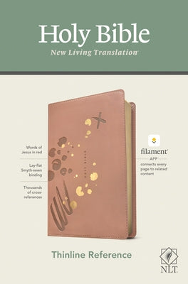 NLT Thinline Reference Bible, Filament Enabled Edition (Red Letter, Leatherlike, Pink) by Tyndale