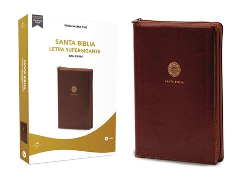 Biblia Reina Valera 1960, Letra Supergigante, Leathersoft, Café, Con Cierre / Spanish Bible Rvr60 Super Giant Print, Leathersoft, Brown W/ Zipper by Rvr 1960- Reina Valera 1960