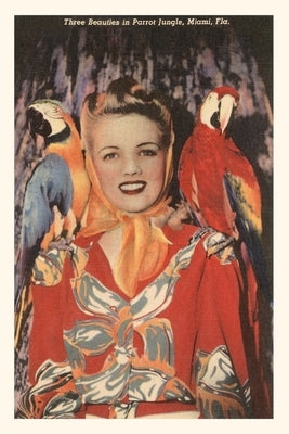 Vintage Journal Woman with Macaws, Florida by Found Image Press