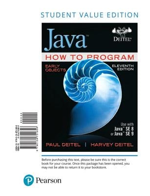 Java How to Program, Early Objects by Deitel, Paul J.