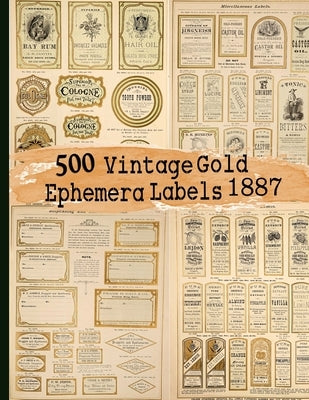 500 Vintage Gold Ephemera Labels 1887 by Anders, C.