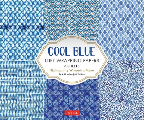 Cool Blue Gift Wrapping Papers - 6 Sheets: 24 X 18 Inch (61 X 45 CM) Wrapping Paper by Tuttle Publishing
