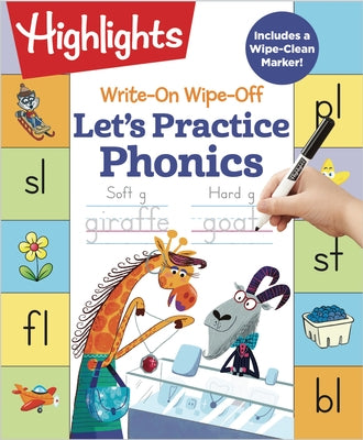 Write-On Wipe-Off Let's Practice Phonics by Highlights Learning