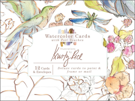 Watercolor Cards with Foil Touches: Illustrations by Kristy Rice by Rice, Kristy