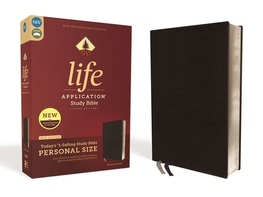 Niv, Life Application Study Bible, Third Edition, Personal Size, Bonded Leather, Black, Red Letter Edition by Zondervan