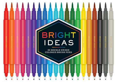 Bright Ideas: 20 Double-Ended Colored Brush Pens: (Dual Brush Pens, Brush Pens for Lettering, Brush Pens with Dual Tips) by Chronicle Books