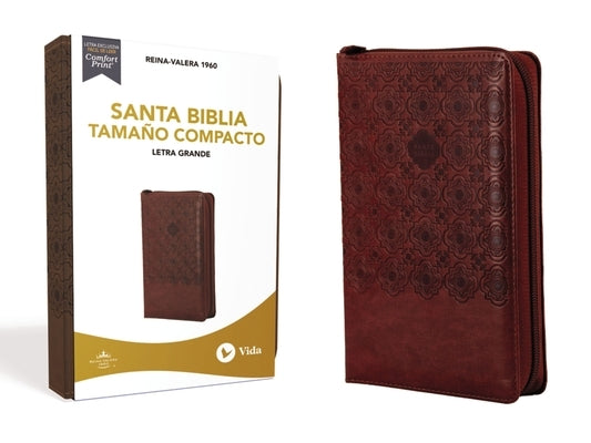 Rvr60 Santa Biblia, Letra Grande, Tamaño Compacto, Leathersoft, Café, Edición Letra Roja, Con Cierre by Rvr 1960- Reina Valera 1960