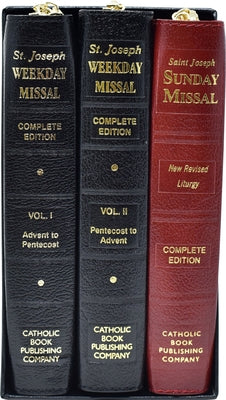 St. Joseph Daily and Sunday Missals: Complete Gift Box 3-Volume Set by Catholic Book Publishing & Icel