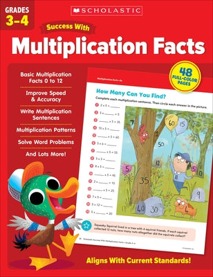 Scholastic Success with Multiplication Facts Grades 3-4 by Scholastic Teaching Resources