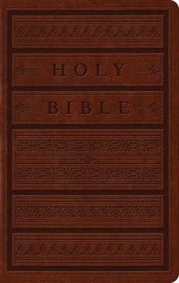 ESV Large Print Personal Size Bible (Trutone, Brown, Engraved Mantel Design) by 