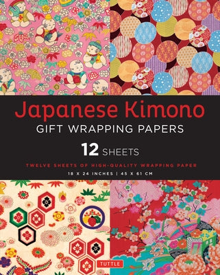 Japanese Kimono Gift Wrapping Papers - 12 Sheets: 18 X 24 Inch (45 X 61 CM) Wrapping Paper by Tuttle Publishing