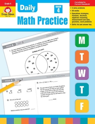 Daily Math Practice, Grade 4 Teacher Edition by Evan-Moor Corporation