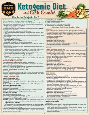 Ketogenic Diet & Carb Counter: A Quickstudy Laminated Reference Guide by Goldstein, Allison