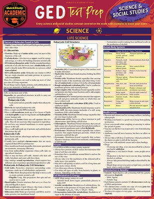 GED Test Prep - Science & Social Studies: A Quickstudy Laminated Reference Guide by Miskevich, Frank