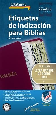 Spa-Spanish LP Bible Index Tab: Large Print Gold-Edged Bible Tabs by Tabbies