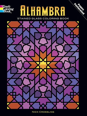 Alhambra Stained Glass Coloring Book by Crossling, Nick