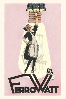 Vintage Journal French Maid with Light Bulb by Found Image Press