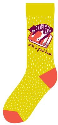 Curled Up with a Good Book Socks by Gibbs Smith Gift
