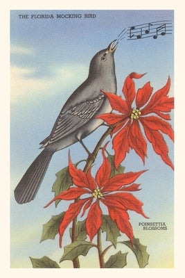 Vintage Journal Florida Mockingbird, Poinsettias by Found Image Press