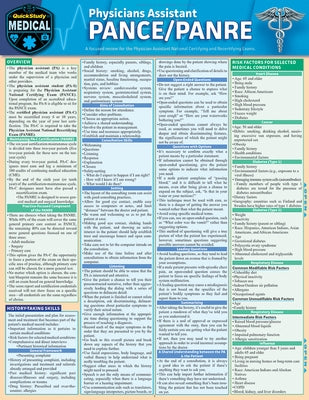 Physician Assistant Pance & Panre: A Quickstudy Laminated Reference Guide by Almquist, Kathryn