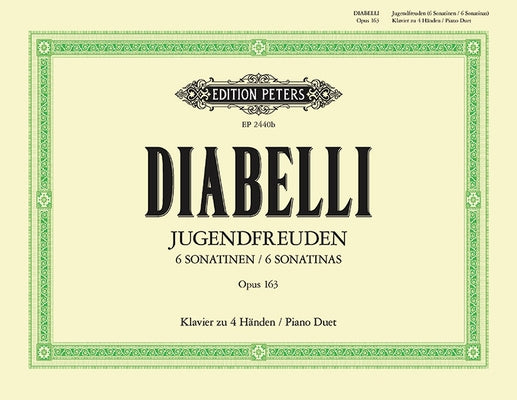 Jugendfreuden -- 6 Sonatinas for Piano Duet Op. 163: Primo Part Within 5-Note Range by Diabelli, Anton