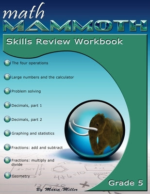 Math Mammoth Grade 5 Skills Review Workbook by Miller, Maria