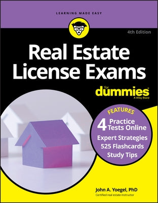 Real Estate License Exams for Dummies with Online Practice Tests by Yoegel, John A.