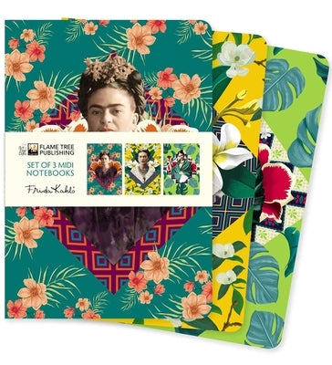 Frida Kahlo Set of 3 MIDI Notebooks by Flame Tree Studio