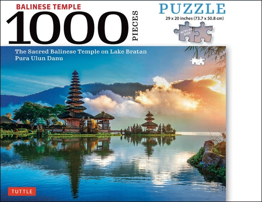 Balinese Temple - 1000 Piece Jigsaw Puzzle: The Sacred Balinese Temple on Lake Bratan, Pura Ulun Danu (Finished Size 29 In. X 20 In.) by Tuttle Publishing