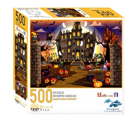 Brain Tree - Halloween Puzzle 500 Piece Puzzles for Adults: With Droplet Technology for Anti Glare & Soft Touch by Brain Tree Games LLC