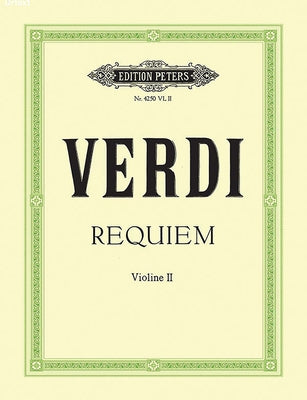 Requiem: Mass for 4 Soli, Choir and Orchestra for the 1st Anniversary of the Death of Alessandro Manzoni, Part(s) by Verdi, Giuseppe