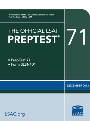 The Official LSAT Preptest 71: (dec. 2013 LSAT) by Law School Admission Council