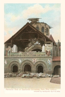 Vintage Journal Wrecked Stanford Church, 1906 by Found Image Press