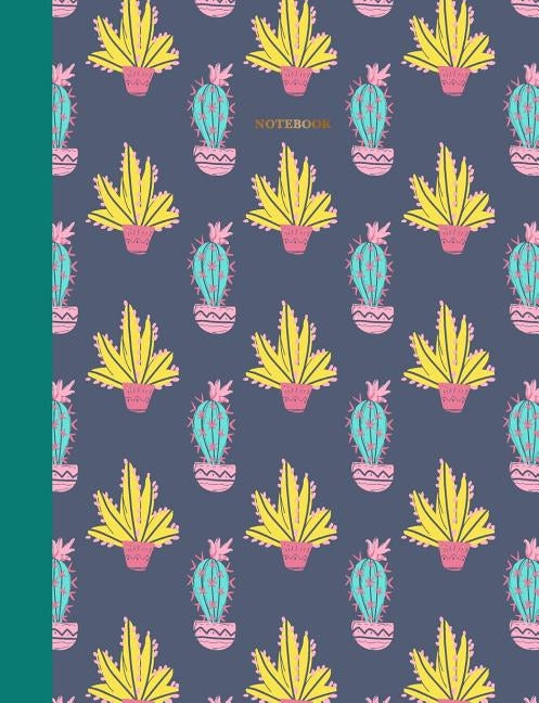 Notebook: Wide Ruled Primary Composition Book with Cute Cactus Cover Design by Sweet Lark Studio