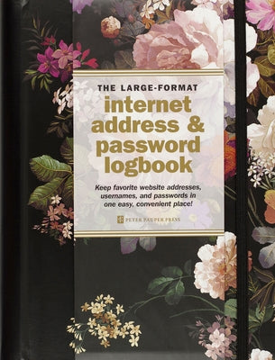 Midnight Floral Large Internet Address & Password Logbook by Peter Pauper Press Inc