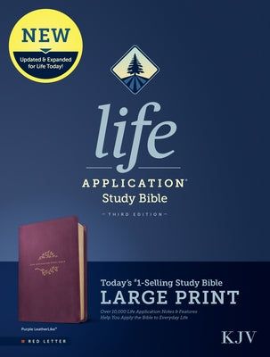 KJV Life Application Study Bible, Third Edition, Large Print (Red Letter, Leatherlike, Purple) by Tyndale