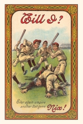 Vintage Journal Baseball Players Beating Up Umpire by Found Image Press