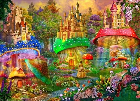 Brain Tree - Dream Castle 1000 Pieces Jigsaw Puzzle for Adults: With Droplet Technology for Anti Glare & Soft Touch by Brain Tree Games LLC