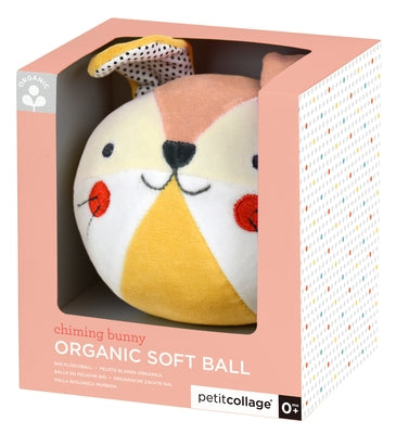 Chiming Bunny Organic Soft Ball by Petit Collage
