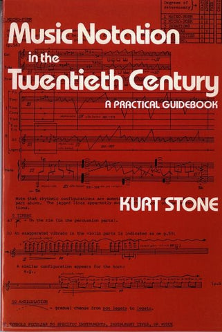 Music Notation in the Twentieth Century: A Practical Guidebook by Stone, Kurt