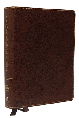 NKJV, Journal the Word Bible, Bonded Leather, Brown, Red Letter Edition, Comfort Print: Reflect, Journal, or Create Art Next to Your Favorite Verses by Thomas Nelson