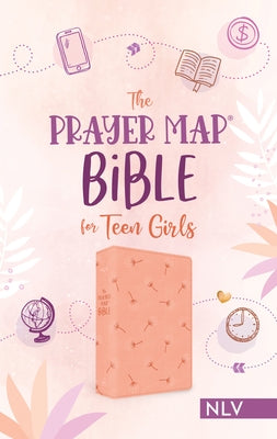 The Prayer Map Bible for Teen Girls Nlv [Coral Dandelions] by Compiled by Barbour Staff