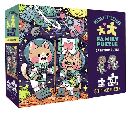 Piece It Together Family Puzzle: Catstronauts!: (60-Piece Puzzle for Kids and Toddlers 2-5, Beach and Ocean Artwork) by Ogawa, Suharu