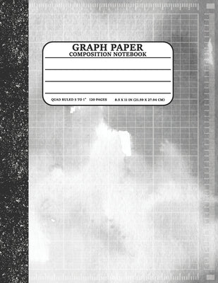 Graph Paper Composition Notebook: Math and Science Lover Graph Paper Cover Watercolor Silver (Quad Ruled 5 squares per inch, 120 pages) Birthday Gifts by Publication, Bottota