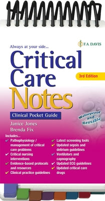 Critical Care Notes: Clinical Pocket Guide: Clinical Pocket Guide by Jones, Janice