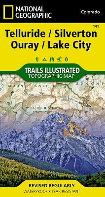 Telluride, Silverton, Ouray, Lake City Map by National Geographic Maps